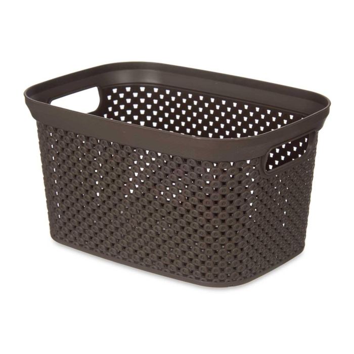 Cesto Organizador Plastico 3L Marron Kipit 16X12CM (24 Unidades) 1 Cesto Organizador Plastico 3L Marron Kipit 16X12CM (24 Unidades) 1