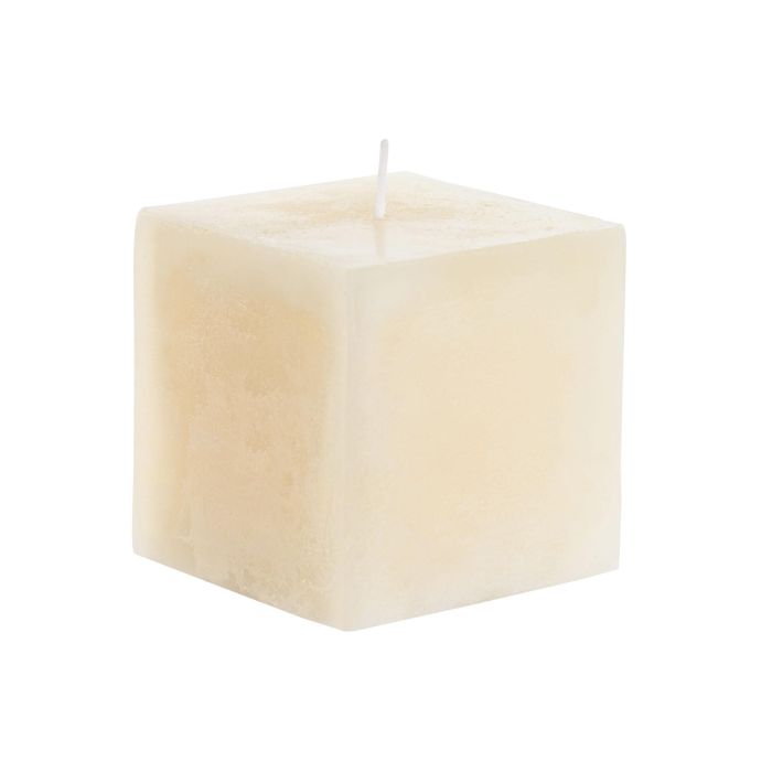 DKD Home Decor Vela Cuadrada de Cera Crema 7x7x7 cm, 300 gr, 38h, Pack de 12 Unidades 2