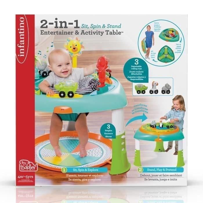 Infantino Mesa de Actividades 2 en 1 con Asiento Giratorio 360°, Musical, Plegable, Altura Ajustable, +6 Meses 5 Infantino Mesa de Actividades 2 en 1 con Asiento Giratorio 360°, Musical, Plegable, Altura Ajustable, +6 Meses 5