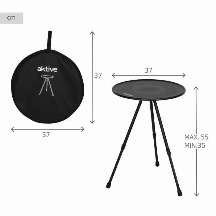 Mesa Plegable Aktive Negro 37 x 55 x 37 cm (4 Unidades) 3 Mesa Plegable Aktive Negro 37 x 55 x 37 cm (4 Unidades) 3