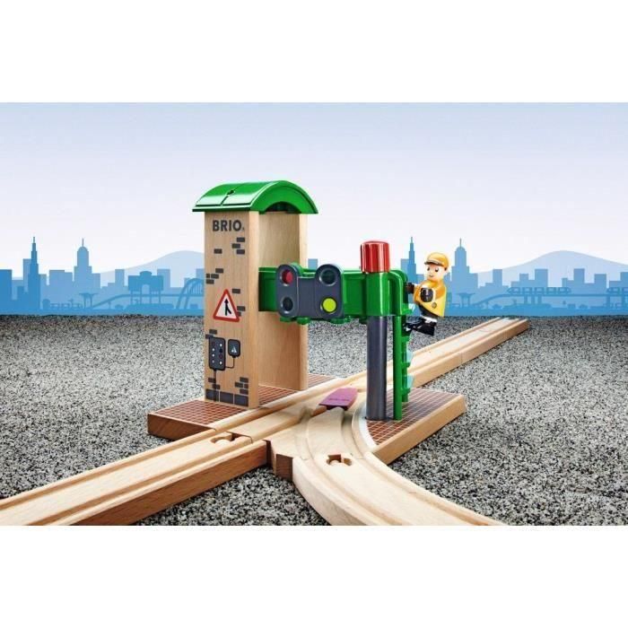 Brio World 33674 Estación de Control y Derivación para Tren - Semáforo, Interruptor Mecánico, Figura Incluida, Sin Batería, +3 Años 4