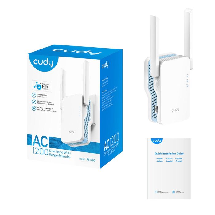 Cudy RE1200 amplificador de señal Wi-fi 1 Cudy RE1200 amplificador de señal Wi-fi 1