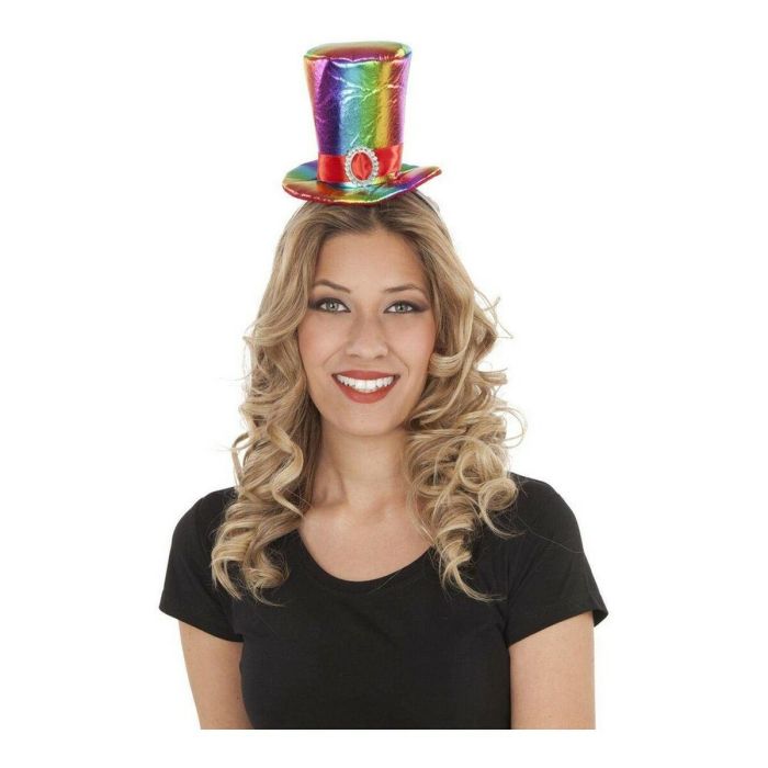 Diadema sombrerito arco iris talla única Diadema sombrerito arco iris talla única