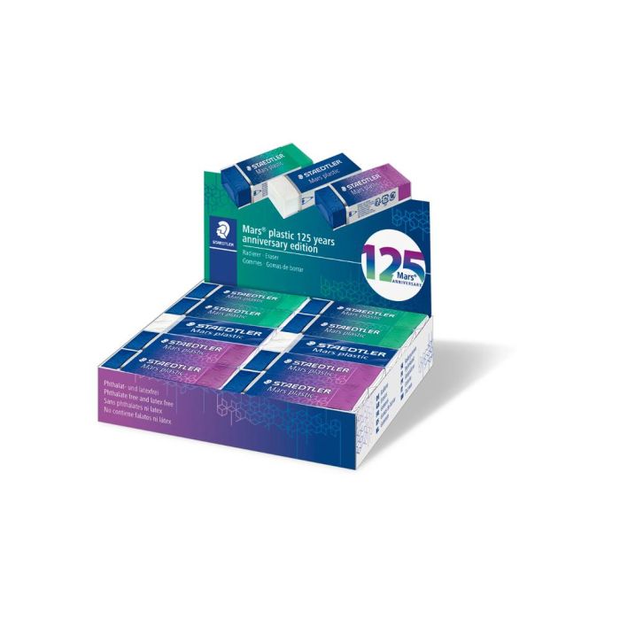 Goma De Borrar Staedtler Mars Plastic 125 Aniversario 526-50 Caja De 20 Unidades Goma De Borrar Staedtler Mars Plastic 125 Aniversario 526-50 Caja De 20 Unidades