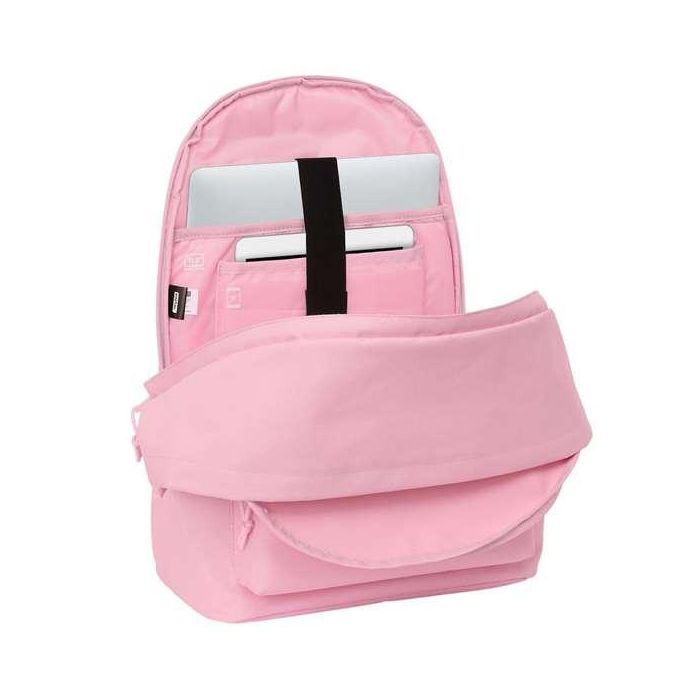 Safta Mochila Doble para Portátil 15,6" + USB Real Madrid Chica Rosa 31x44x18 cm 4