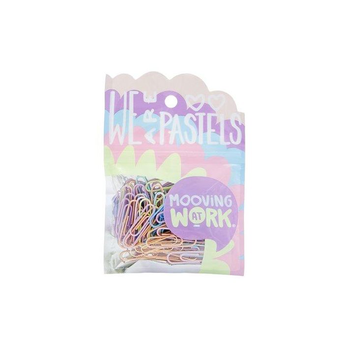 Clip Color Mooving Pastel 33Mm Blister De 60