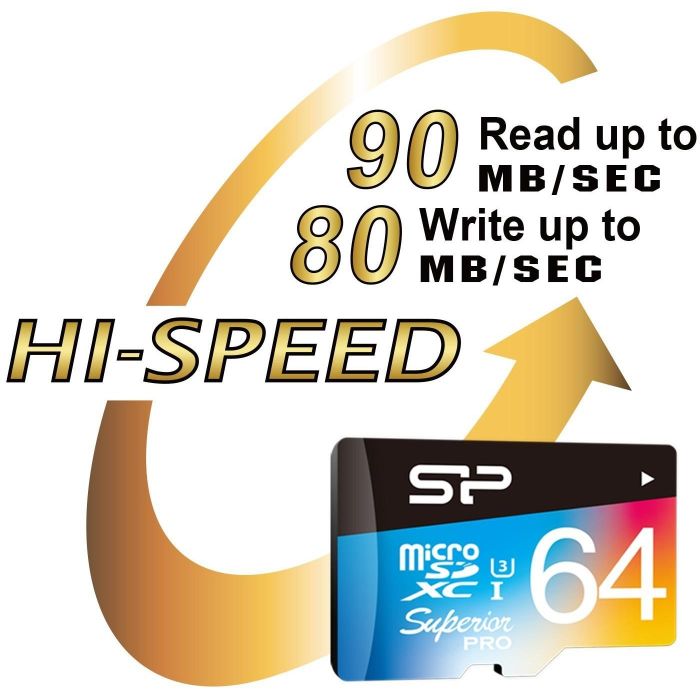 CARD Micro 64GB Silicon Power UHS1(U3) Superior Pro Col+Ad 3 CARD Micro 64GB Silicon Power UHS1(U3) Superior Pro Col+Ad 3