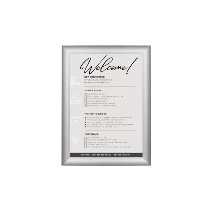 Expositor Mural A3 Vertical/Horizontal Con Marco Plata 1