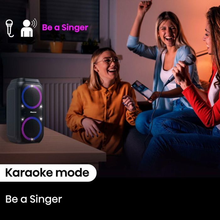 Hisense Party Rocket 160 Altavoz para Fiestas 160W Negro Inalámbrico y Alámbrico Bluetooth USB IPX4 con Batería 12h 8 Hisense Party Rocket 160 Altavoz para Fiestas 160W Negro Inalámbrico y Alámbrico Bluetooth USB IPX4 con Batería 12h 8