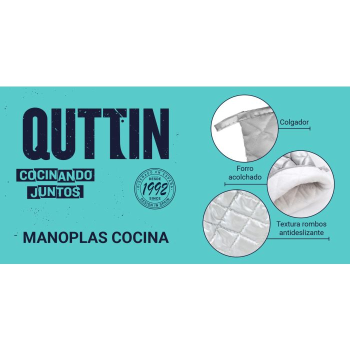 Set de 2 manoplas de cocina Silver - Quttin (24 Cajas) 7 Set de 2 manoplas de cocina Silver - Quttin (24 Cajas) 7