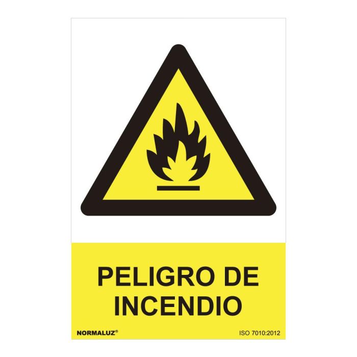 Normaluz Cartel Peligro "Peligro de Incendio" PVC 0.7mm 30x40cm