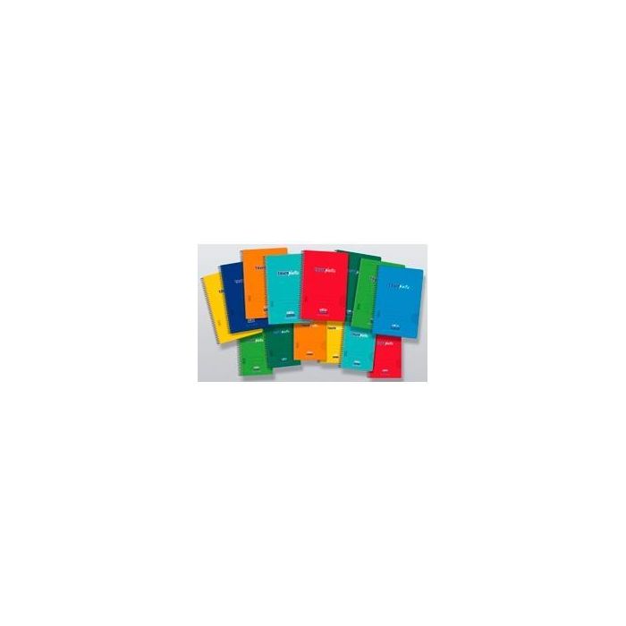 Zorrilla Cuaderno Espiral Tauroplastic 80H Cuarto 90 gr 4x4 Colores Surtidos (Pack 8 Unidades) (8 Unidades)