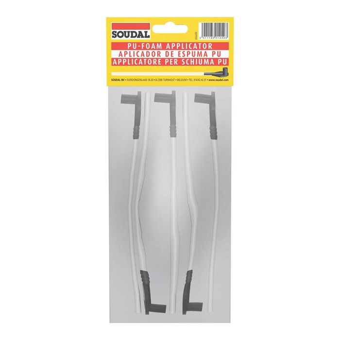 Soudal Blister 5 cánulas para espuma PU, plástico, blanco 0 Soudal Blister 5 cánulas para espuma PU, plástico, blanco 0