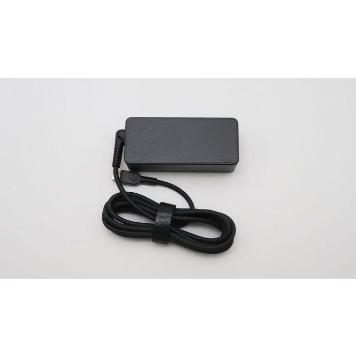 Lenovo 45W USB-C laptop charger with multi-voltage support (20V, 15V, 9V, 5V), suitable for portable devices. 1 Lenovo 45W USB-C laptop charger with multi-voltage support (20V, 15V, 9V, 5V), suitable for portable devices. 1