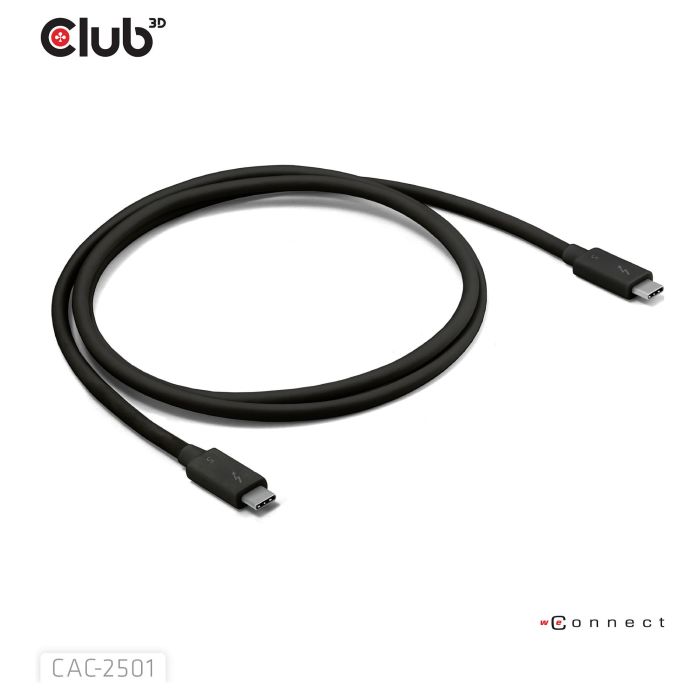 Club 3D CAC-2501 Cable Thunderbolt 5 Certificado 8K 240Hz / 80Gbps / 120Gbps 1m Negro 6