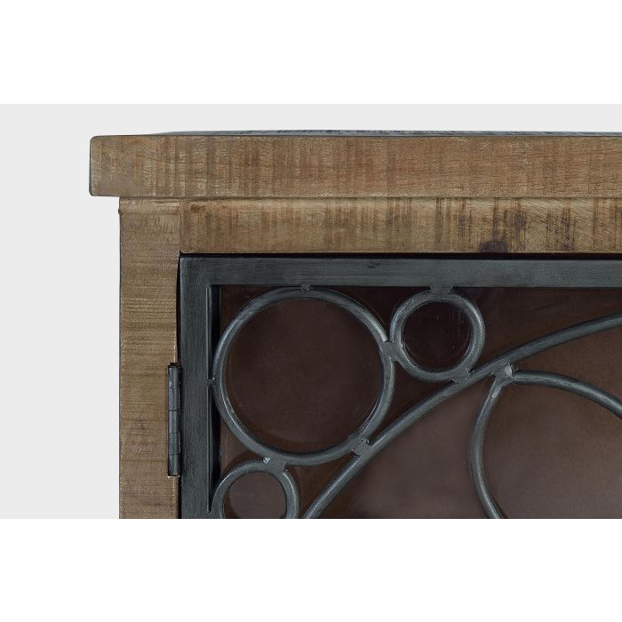 Giner y Colomer Aparador de Madera de Mango y Metal Negro, 190 cm, 4 Puertas 4