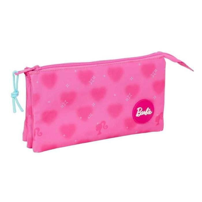 Bolso Escolar Portatodo Safta Triple Barbie Corazones 120x220x30 mm Bolso Escolar Portatodo Safta Triple Barbie Corazones 120x220x30 mm