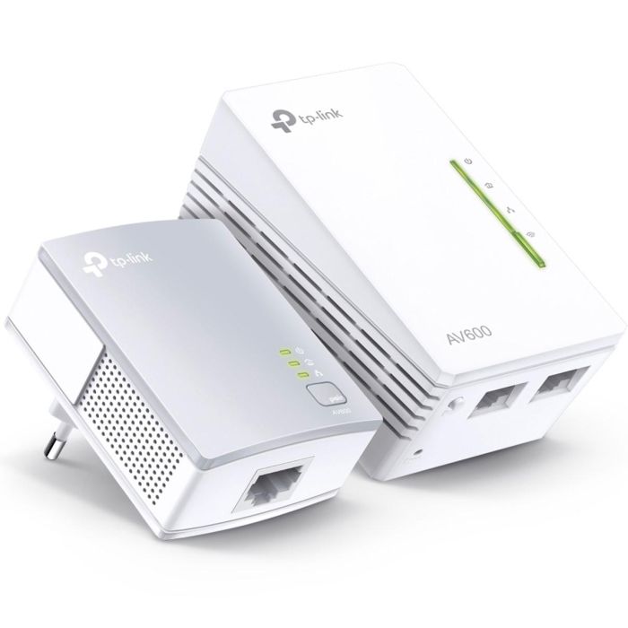 TP-Link AV600 Adaptador Powerline WiFi N 600 Mbps HomePlug AV2 Fast Ethernet 3 Puertos Blanco 300m Plug & Play 0 TP-Link AV600 Adaptador Powerline WiFi N 600 Mbps HomePlug AV2 Fast Ethernet 3 Puertos Blanco 300m Plug & Play 0