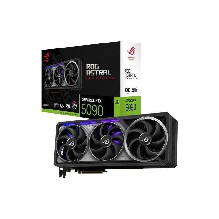 ASUS RTX5090-O32G-GAMING ROG Astral Tarjeta Gráfica NVIDIA GeForce RTX 5090 32GB GDDR7 PCIe 5.0 Enfriamiento Activo 4 Ventiladores