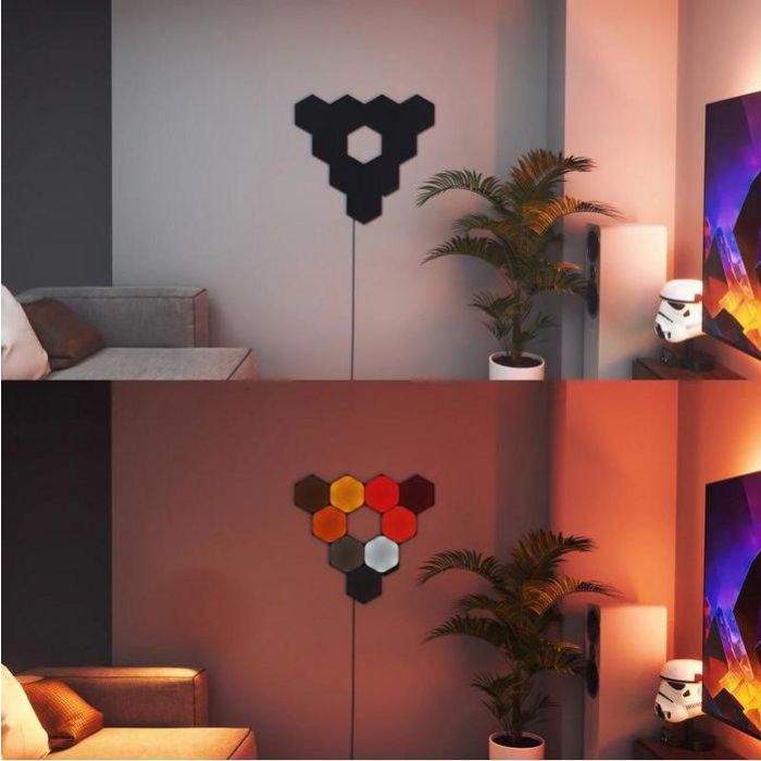 Nanoleaf Hexagons Ultra Black Edition Starter Kit 9PK 9 Nanoleaf Hexagons Ultra Black Edition Starter Kit 9PK 9