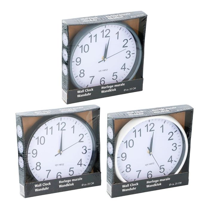 Rohs Reloj de cocina de pared Ø25x3cm, 3 colores surtidos 0 Rohs Reloj de cocina de pared Ø25x3cm, 3 colores surtidos 0