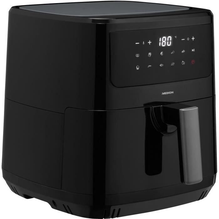 Freidora de Aire Caliente - MEDION - 50072999 - 2150 W - Pantalla táctil - 9 programas - Negra 1 Freidora de Aire Caliente - MEDION - 50072999 - 2150 W - Pantalla táctil - 9 programas - Negra 1