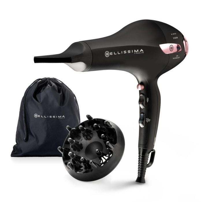 Bellissima IME8007403118587 Secador de Pelo Profesional Light Ionic P7 3000 con Concentrador, Difusor, 3 Temperaturas y 2100W 2