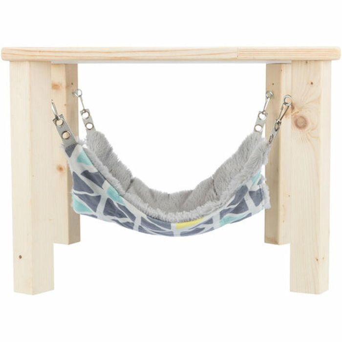 Hamaca Colgante Trixie Gris Melocotón 37 × 29 × 37 cm Madera 5 Hamaca Colgante Trixie Gris Melocotón 37 × 29 × 37 cm Madera 5