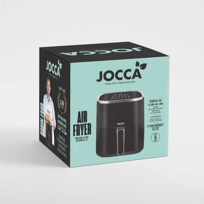 Freidora sin aceite JOCCA - 2196 - 5L - 1450 W - 28 x 26 x 35 cm - Negra 5 Freidora sin aceite JOCCA - 2196 - 5L - 1450 W - 28 x 26 x 35 cm - Negra 5