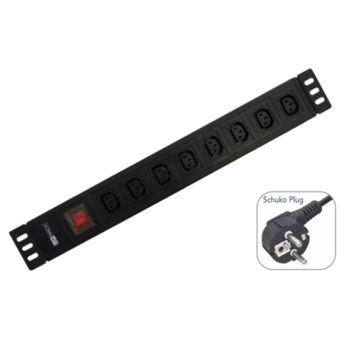 WP WPN-PDU-G05-08 Base Múltiple 2m 8 Salidas AC Negro WP WPN-PDU-G05-08 Base Múltiple 2m 8 Salidas AC Negro