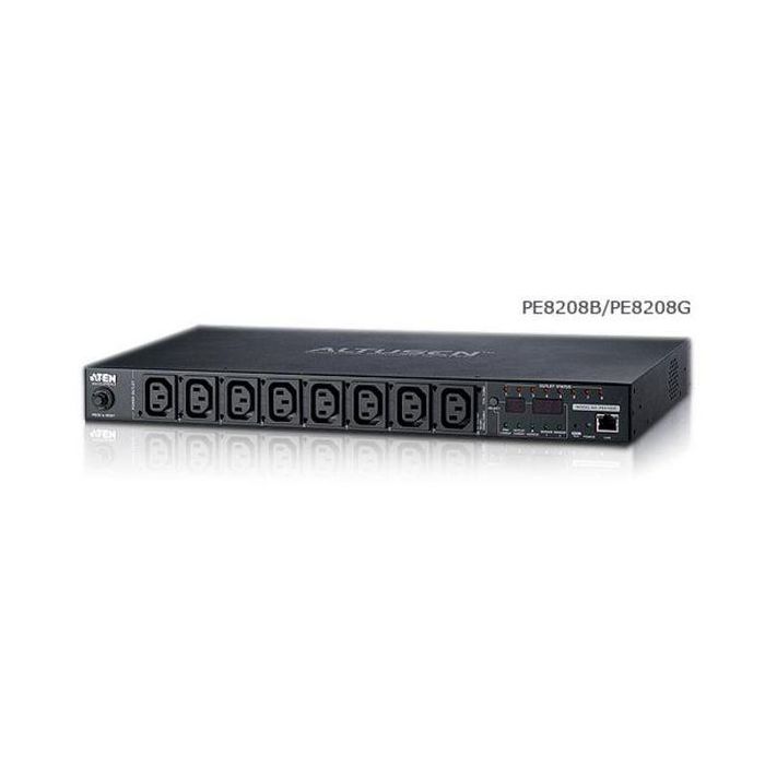 Aten PDU Inteligente 8 Puertos, Medido y Conmutado por Salida (7 x C13, 1 x C19) 16A 1U 2