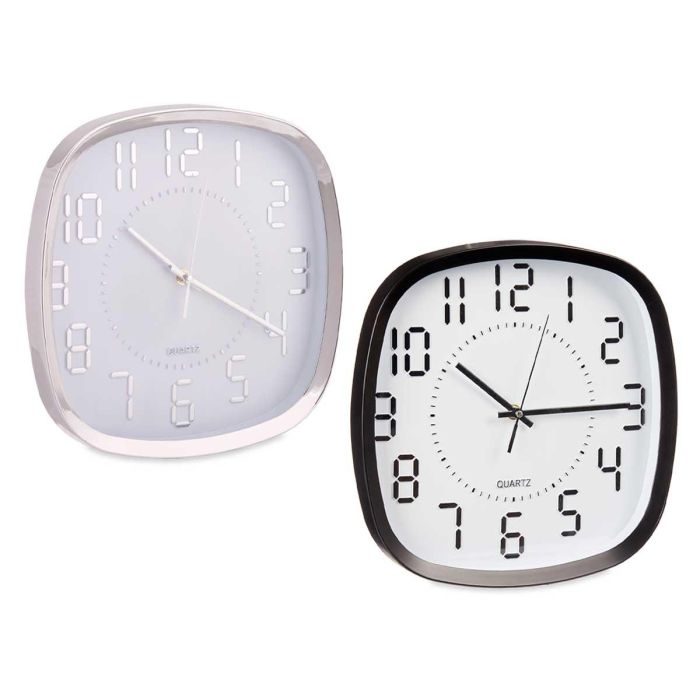 Reloj Redondo 31Cm Plata Negro Surt Giftdecor (6 Unidades) 1 Reloj Redondo 31Cm Plata Negro Surt Giftdecor (6 Unidades) 1