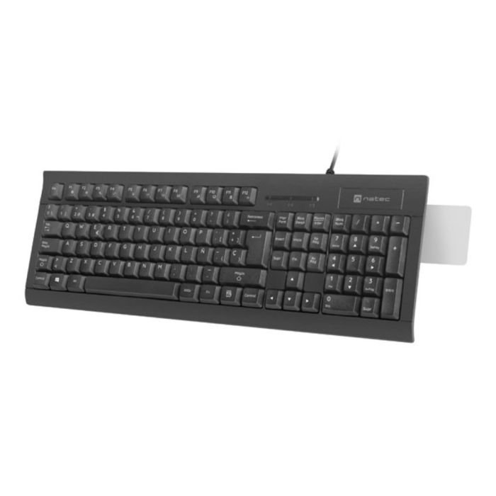 NATEC NKL-2052 Teclado USB Alámbrico QWERTY Español Completo (105 teclas) de Oficina con Interruptor de Membrana Negro NATEC NKL-2052 Teclado USB Alámbrico QWERTY Español Completo (105 teclas) de Oficina con Interruptor de Membrana Negro