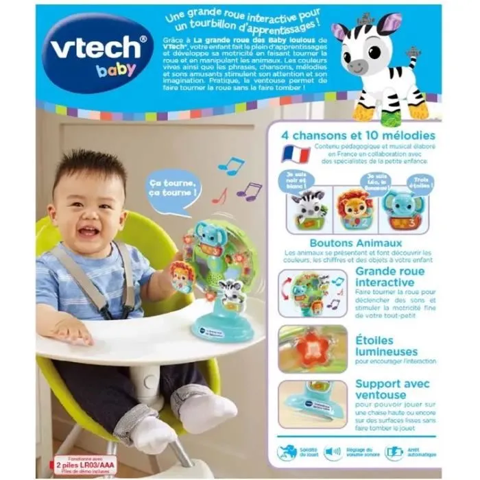 Vtech Baby Rueda de la Fortuna Baby Loulous Juguete Musical con Luces y Aprendizaje para Bebés de 6-36 Meses 5