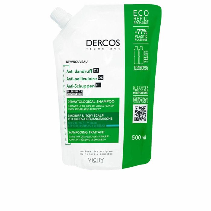 Vichy Dercos Anti-Dandruff Shampoo For Normal To Oily Hair Ecorefill