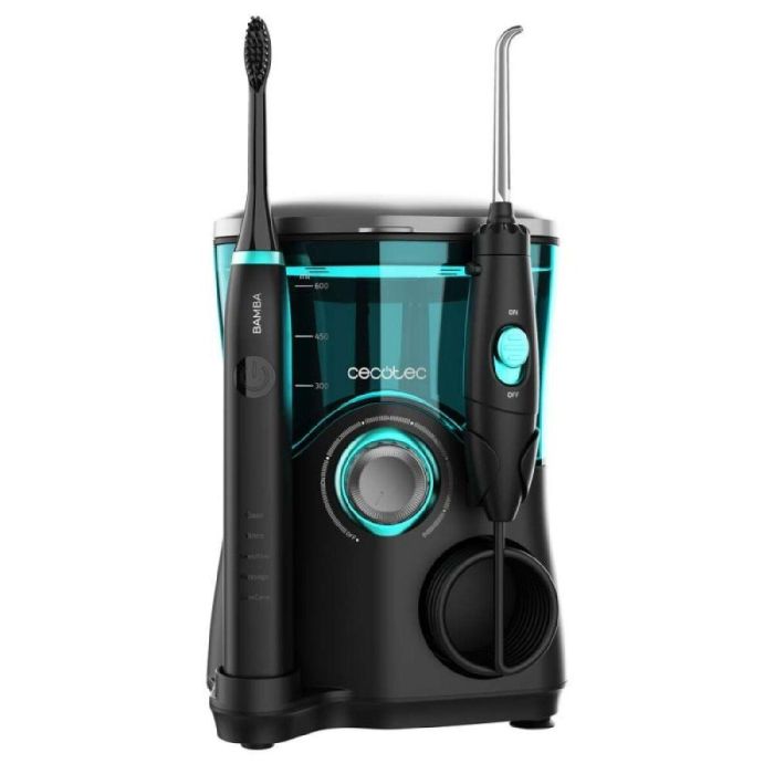 Cepillo de Dientes Eléctrico + Irrigador Dental Cecotec ToothCare Jet Clean Azul Negro 0 Cepillo de Dientes Eléctrico + Irrigador Dental Cecotec ToothCare Jet Clean Azul Negro 0
