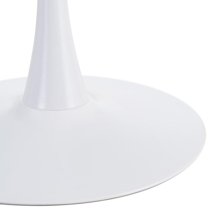 Mesa Comedor Blanco Piedra Sinterizada 100 X 100 X 75 cm