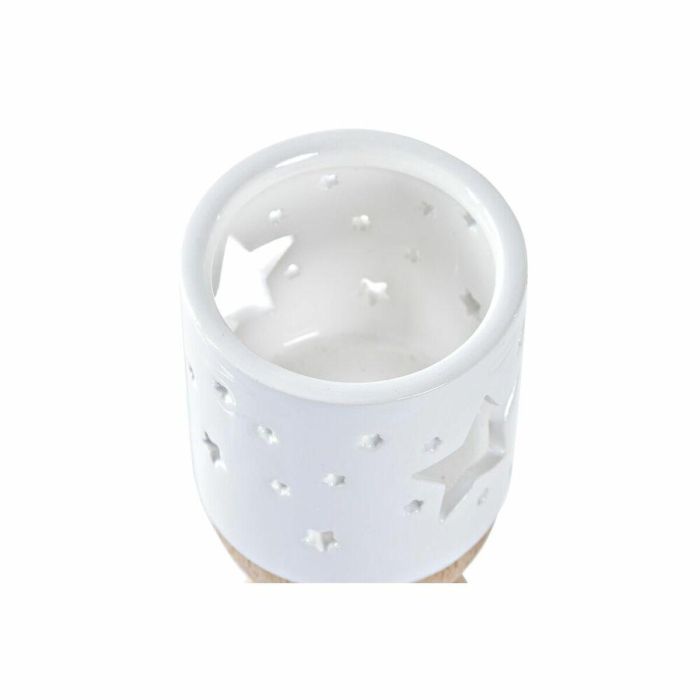 Portavela Navidad Moderna DKD Home Decor Blanco Marron 6 x 14 x 6 cm 1 Portavela Navidad Moderna DKD Home Decor Blanco Marron 6 x 14 x 6 cm 1
