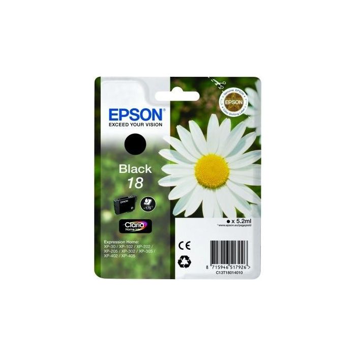 Epson Tinta Negro Expression Home Xp-102-205-305-405 - Nº18 1 Epson Tinta Negro Expression Home Xp-102-205-305-405 - Nº18 1