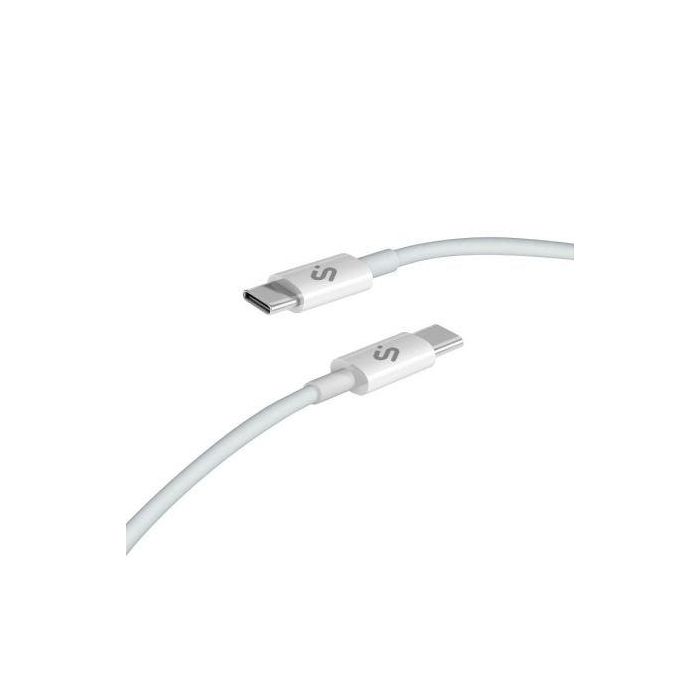 Cable USB-C a USB-C Subblim SUBCAB-C10010 1 m Blanco Negro Cable USB-C a USB-C Subblim SUBCAB-C10010 1 m Blanco Negro