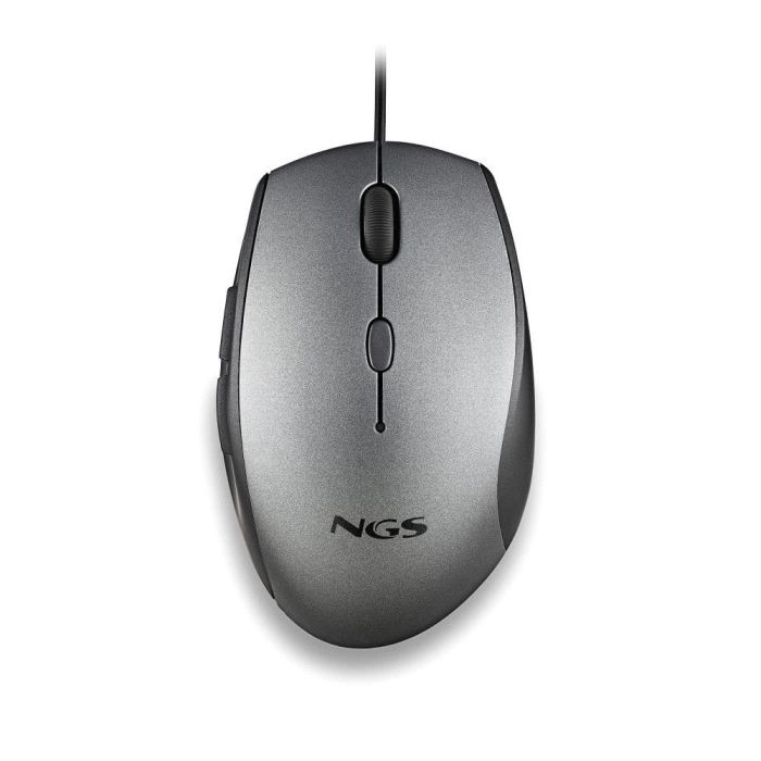 NGS Ratón Moth Gray con Cable Ergonómico Botones Silenciosos 5 Botones DPI Ajustables 800/1200/1600 USB Tipo C para PC 2 NGS Ratón Moth Gray con Cable Ergonómico Botones Silenciosos 5 Botones DPI Ajustables 800/1200/1600 USB Tipo C para PC 2