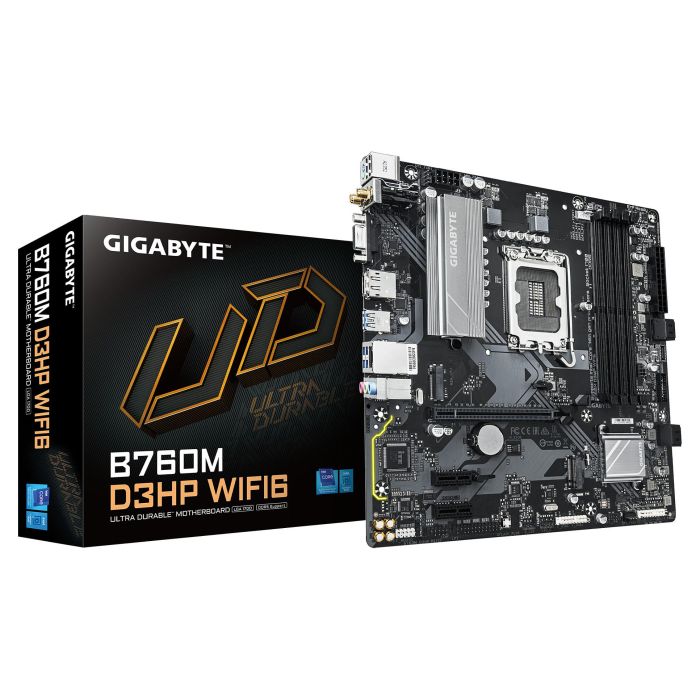 Gigabyte GA-B760M D3HP WIFI6 Placa Base LGA 1700 DDR5 Wi-Fi 6 para Intel Core 14ª Gen 0 Gigabyte GA-B760M D3HP WIFI6 Placa Base LGA 1700 DDR5 Wi-Fi 6 para Intel Core 14ª Gen 0