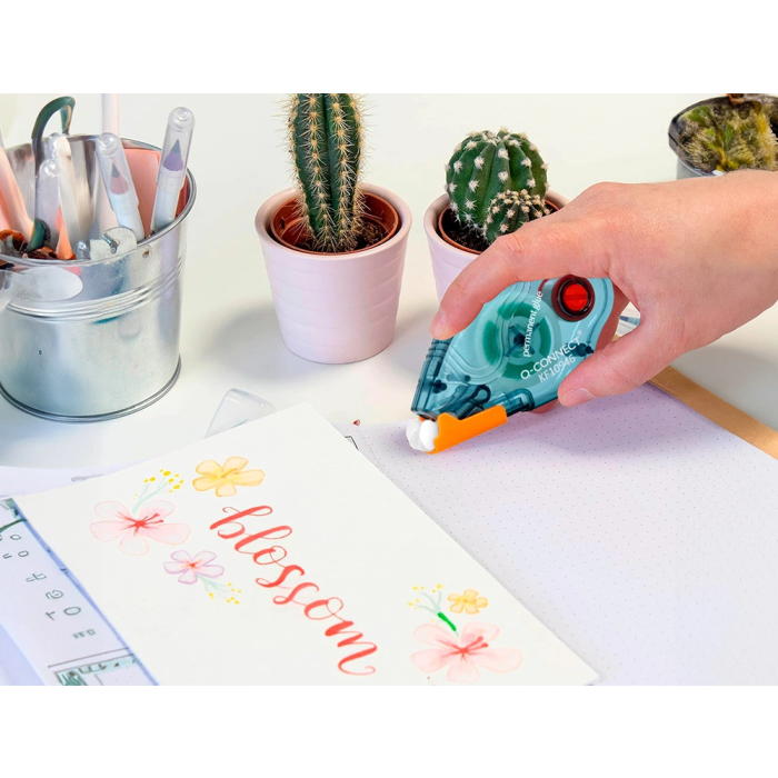 Q-connect Pegamento Roller Compact Permanente 6.5 mm x 8.5 m Adhesivo Escolar 6