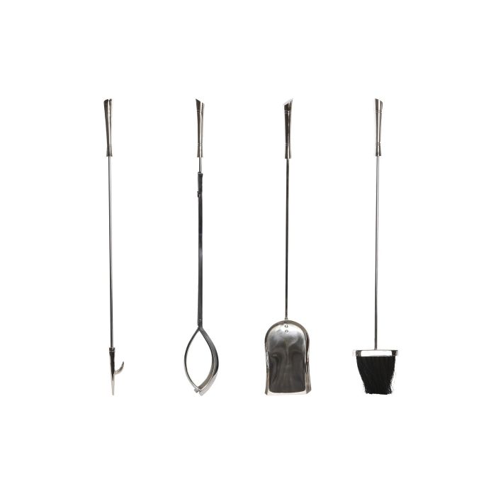 DKD Home Decor Chimenea Moderno Plateado Inox Aluminio Set de 4 Piezas 3 x 69 x 11 cm 3