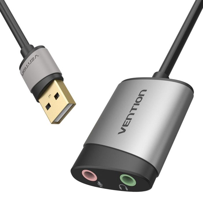 Tarjeta de Sonido Vention CDKHB/ USB Macho - 2xJack 3.5 Hembra 1 Tarjeta de Sonido Vention CDKHB/ USB Macho - 2xJack 3.5 Hembra 1