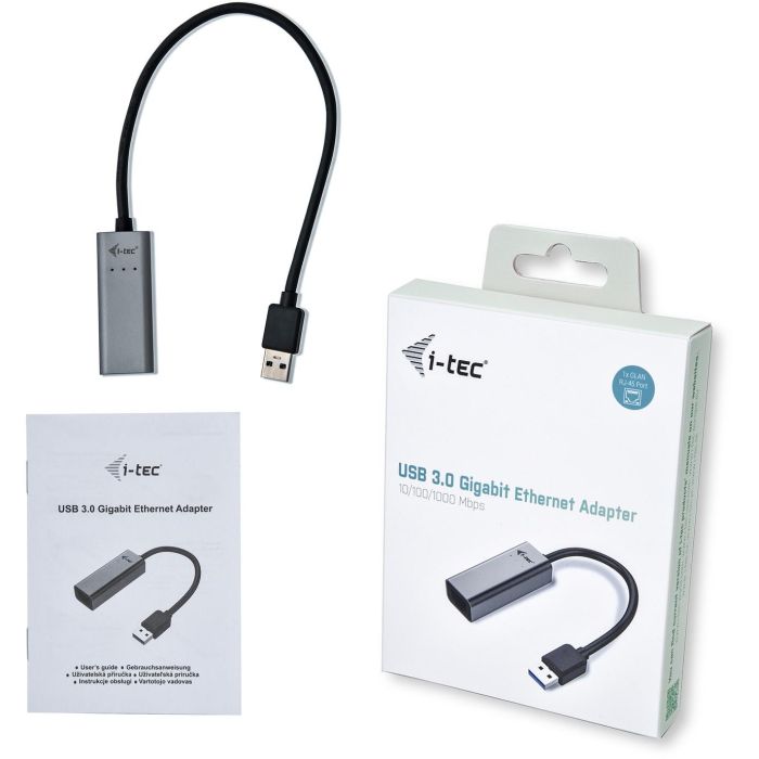 Cable USB i-Tec U3METALGLAN Gris 6