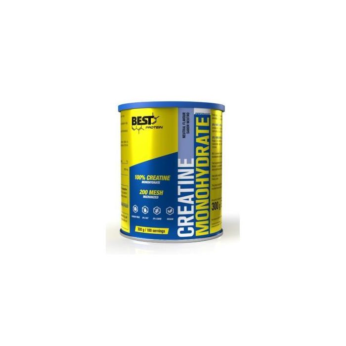 BEST PROTEIN Creatina Monohydrate en polvo neutro 300g, para fuerza y resistencia muscular. Complemento alimenticio