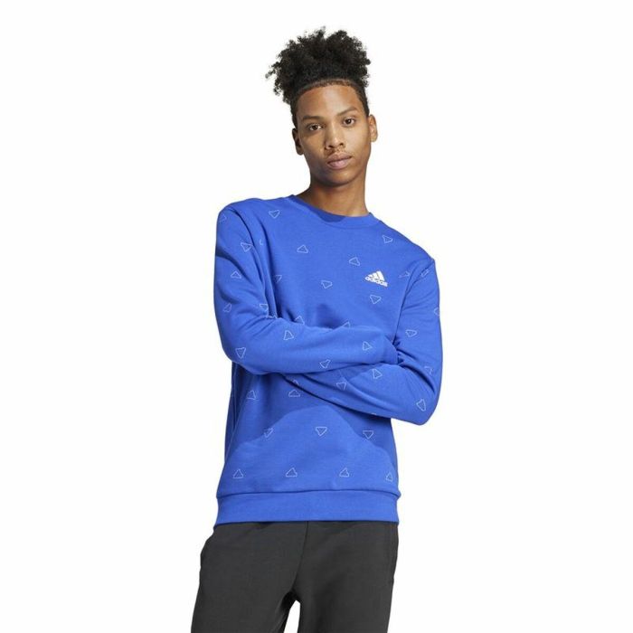 Sudadera sin Capucha Hombre Adidas Mngrm Azul 5