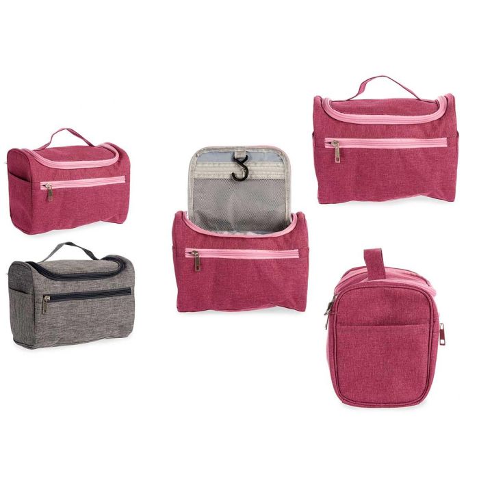 Neceser Viaje Portatil Surt Gris Rosa Berilo 14X18CM (8 Unidades) Neceser Viaje Portatil Surt Gris Rosa Berilo 14X18CM (8 Unidades)