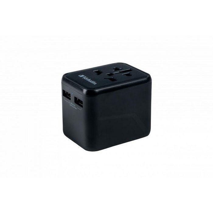 Verbatim UTA-01 Adaptador de Viaje Universal 12W con 2 puertos USB-A, compatible +180 países, carga 3 dispositivos simultáneamente 3 Verbatim UTA-01 Adaptador de Viaje Universal 12W con 2 puertos USB-A, compatible +180 países, carga 3 dispositivos simultáneamente 3